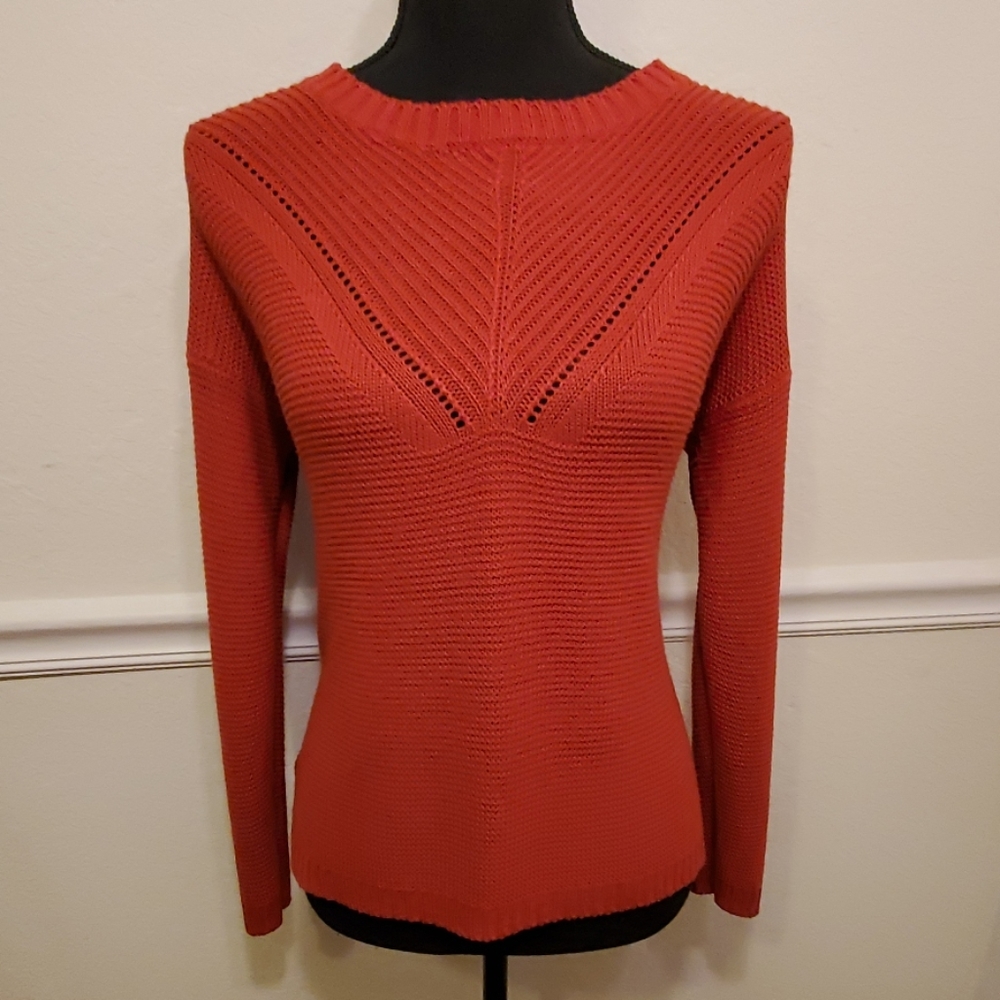 Orange Open Back Medium Sweater